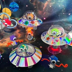맘아트 UFO 만들기 DIY 키트 우주선과 외계인 세트 방과후미술 돌봄교실 초등 집콕놀이