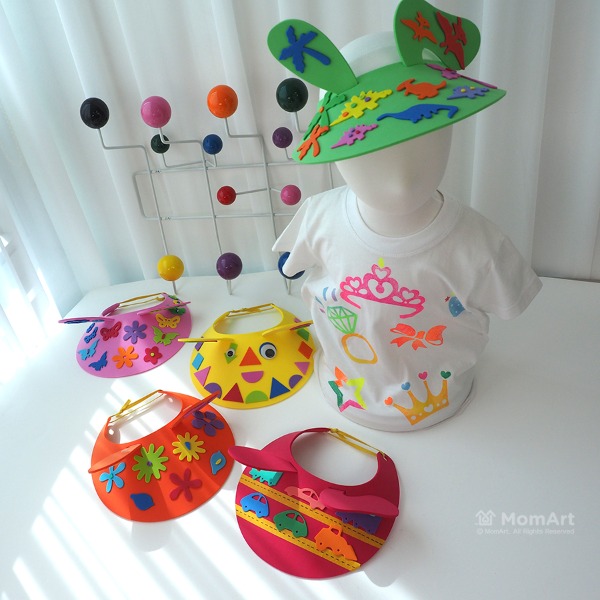 맘아트 DIY 모자 EVA 동물 썬캡 여름만들기 색칠 꾸미기 방과후 돌봄 집콕