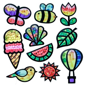 맘아트 썬캐쳐 만들기 DIY 10종 습자지 여름만들기 돌봄교실 초등 캠핑 집콕놀이
