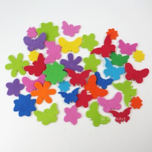 맘아트 EVA 모양 스티커 꽃과 나비