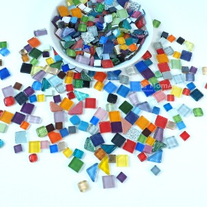 맘아트 미니 타일조각 500g 색상 모양 혼합 타일공예 만들기 재료